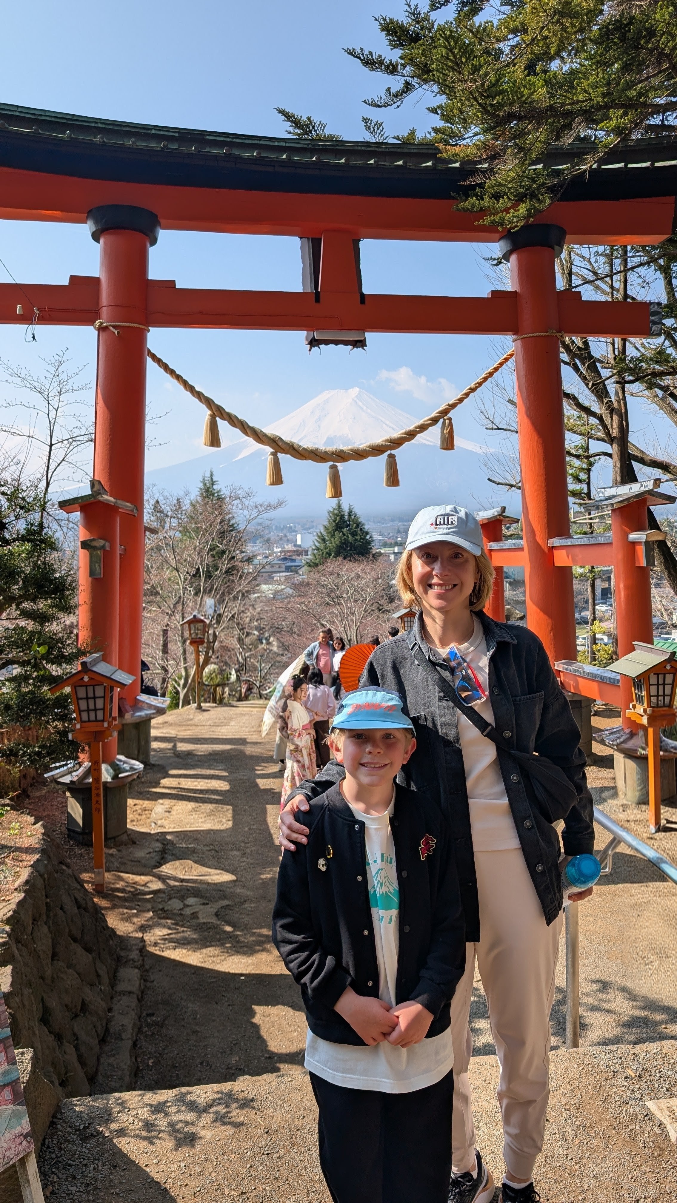 A torii gate frames Mt. Fuji perfectly