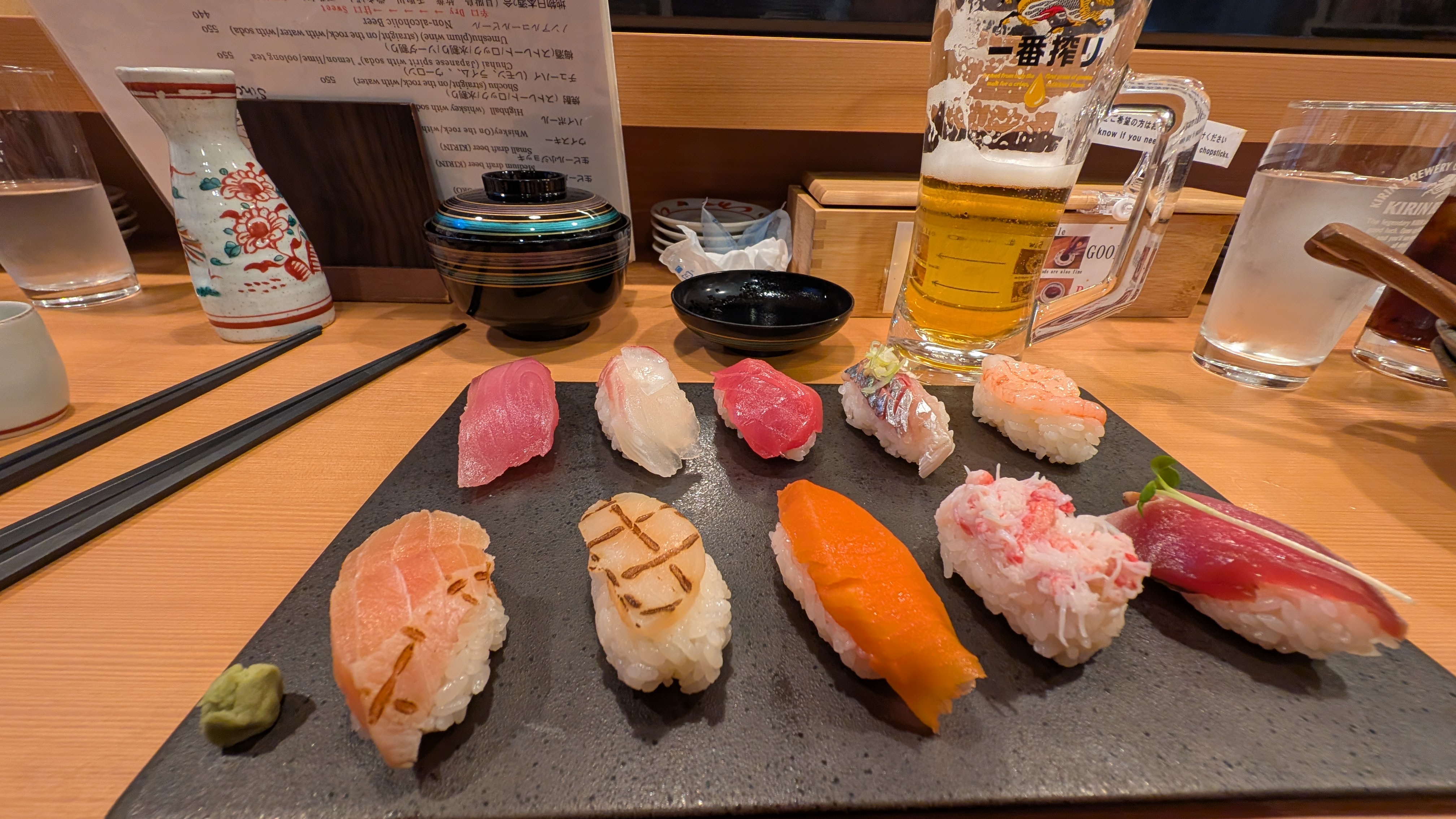 Kourin Sushi in Kanazawa — some of the best sushi of the trip